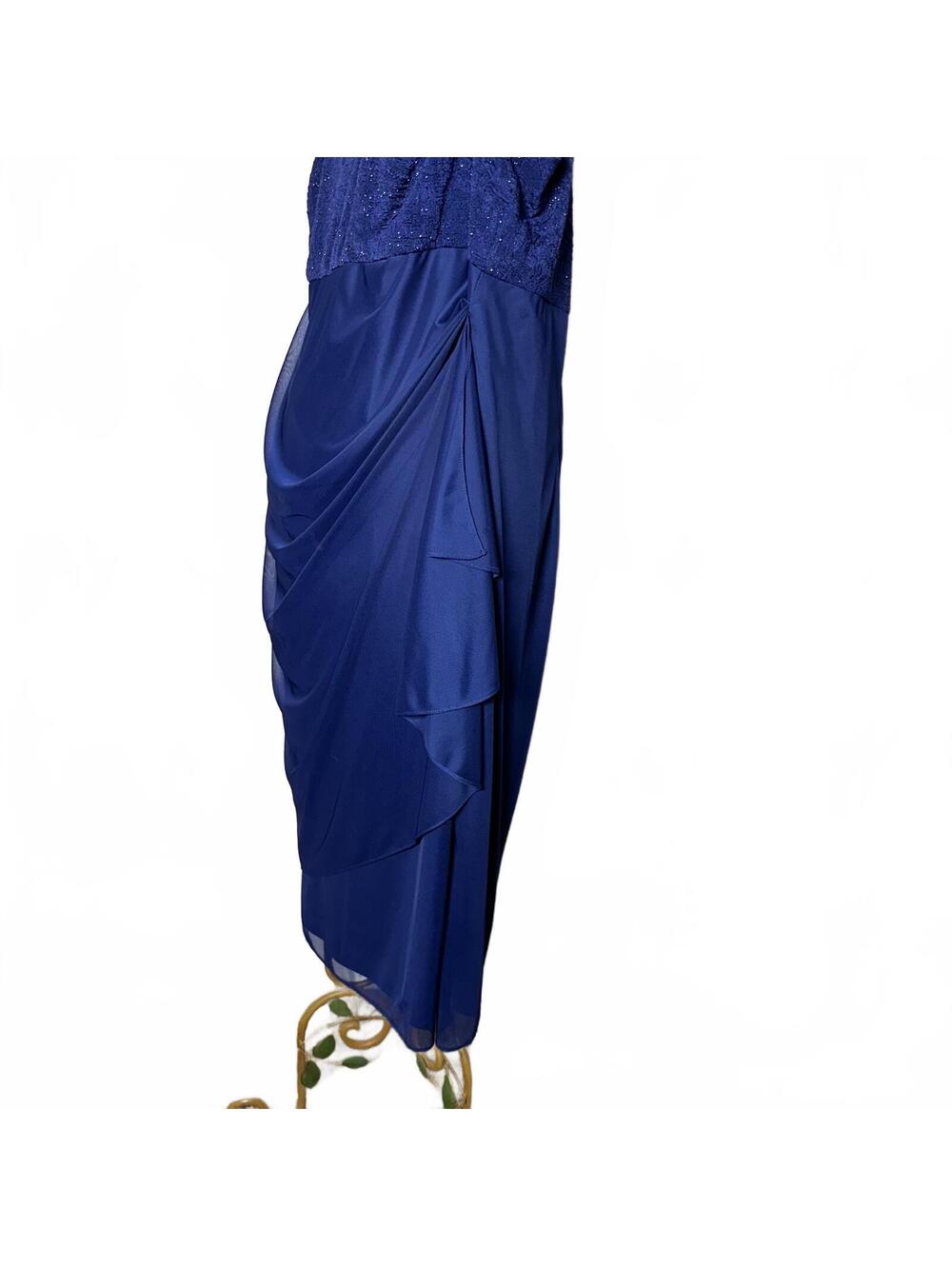 Alex Evenings 20W 2PC Dress & Jacket Chiffon Draped Formal Mother of Bride - Picture 6 of 9